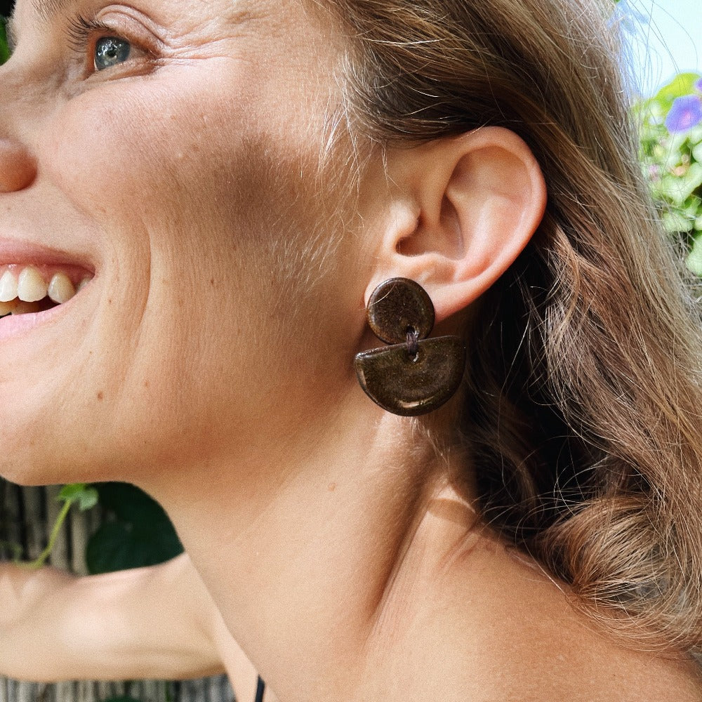 Ceci Corten Ceramic Earring