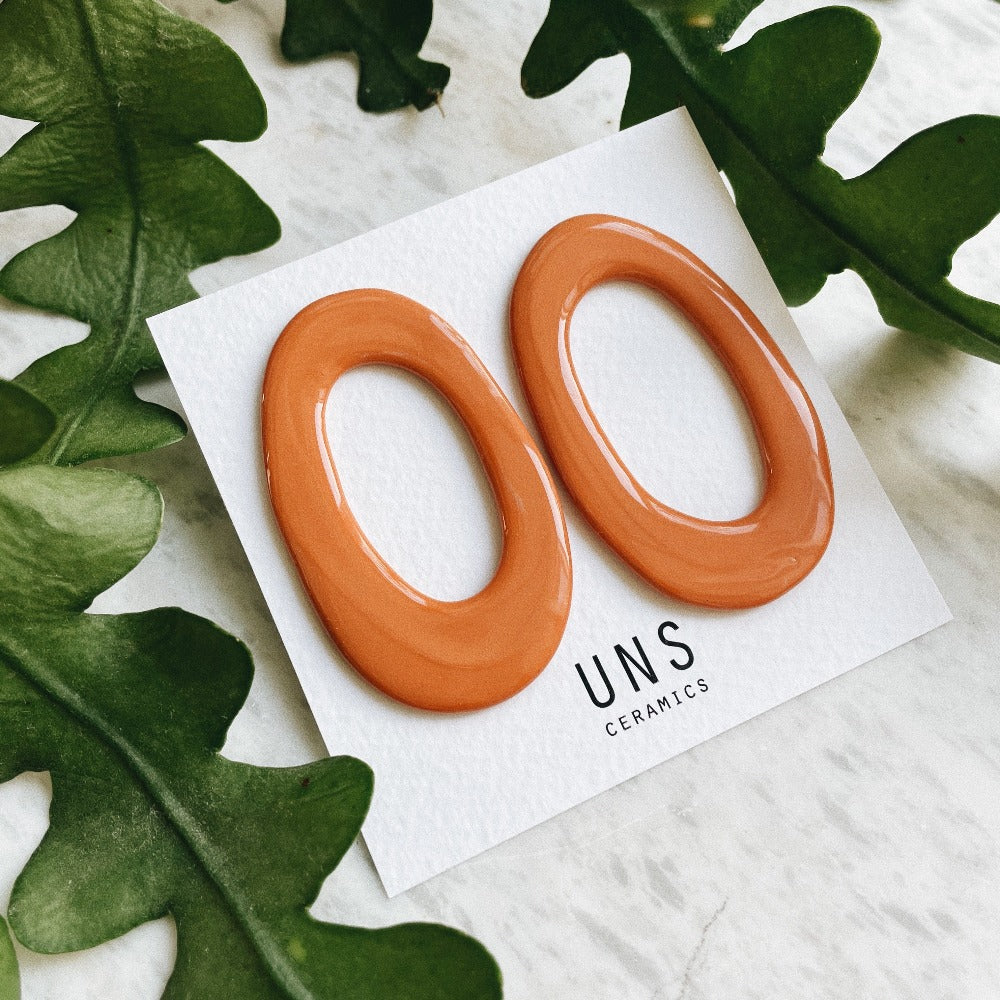 Marie Valentine Terracotta Ceramic Earring