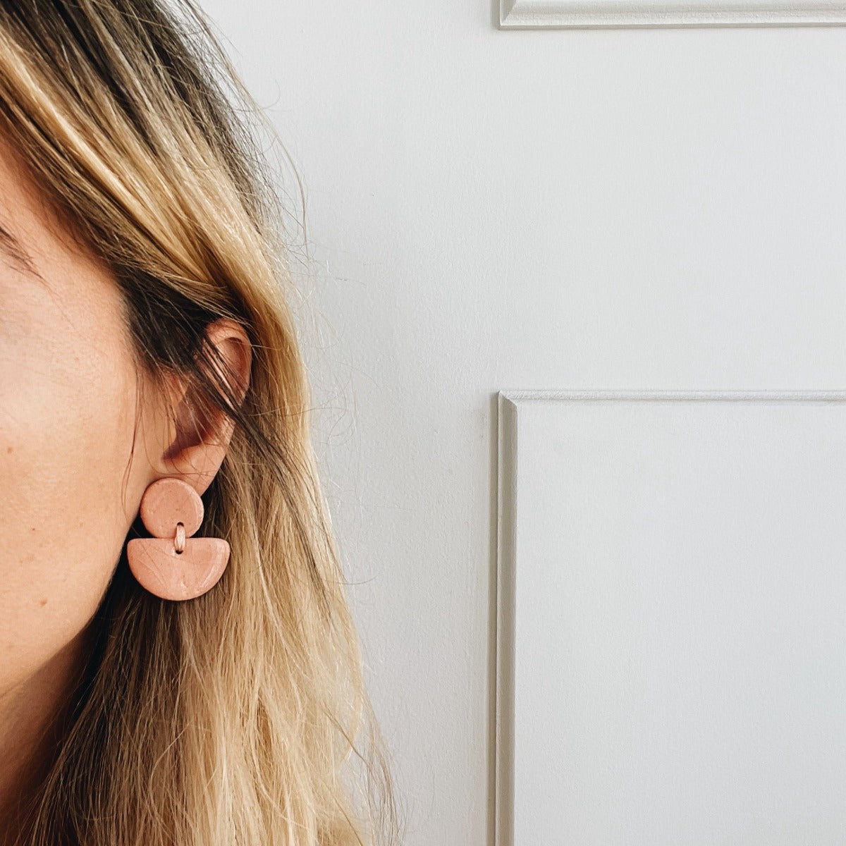 Ceci Coral Ceramic Earring