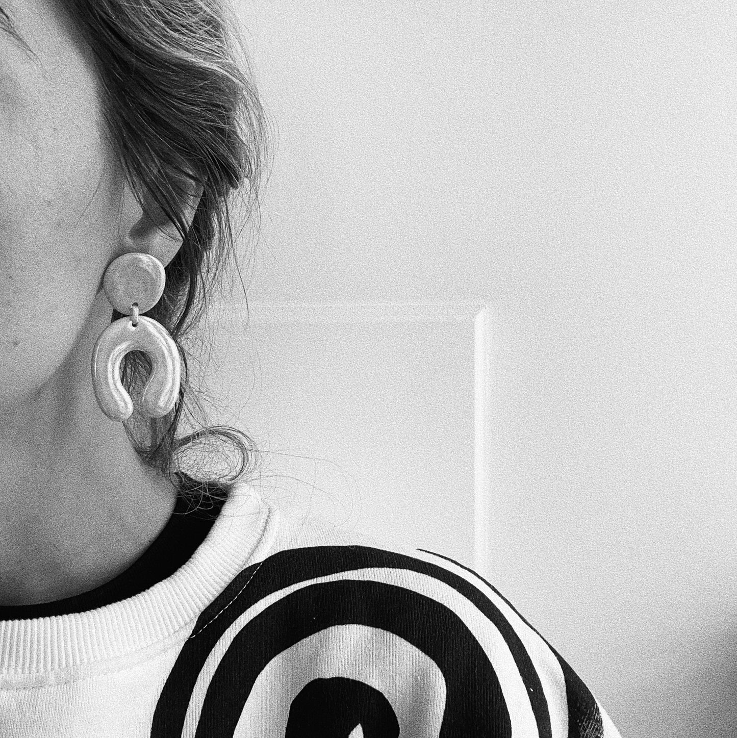Alice Pearl Ceramic Earrings