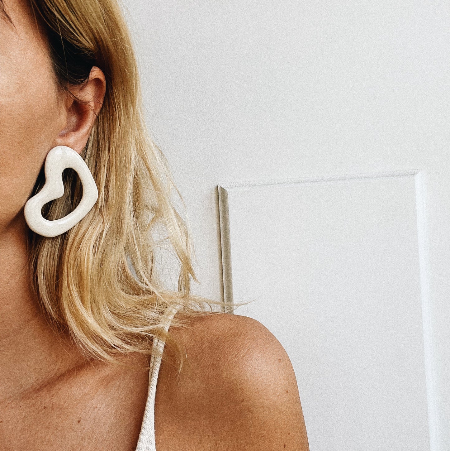 Sara Mint Green Ceramic Earring