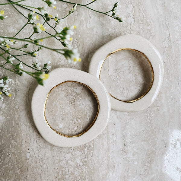 Antônia Ivory Gold Earrings