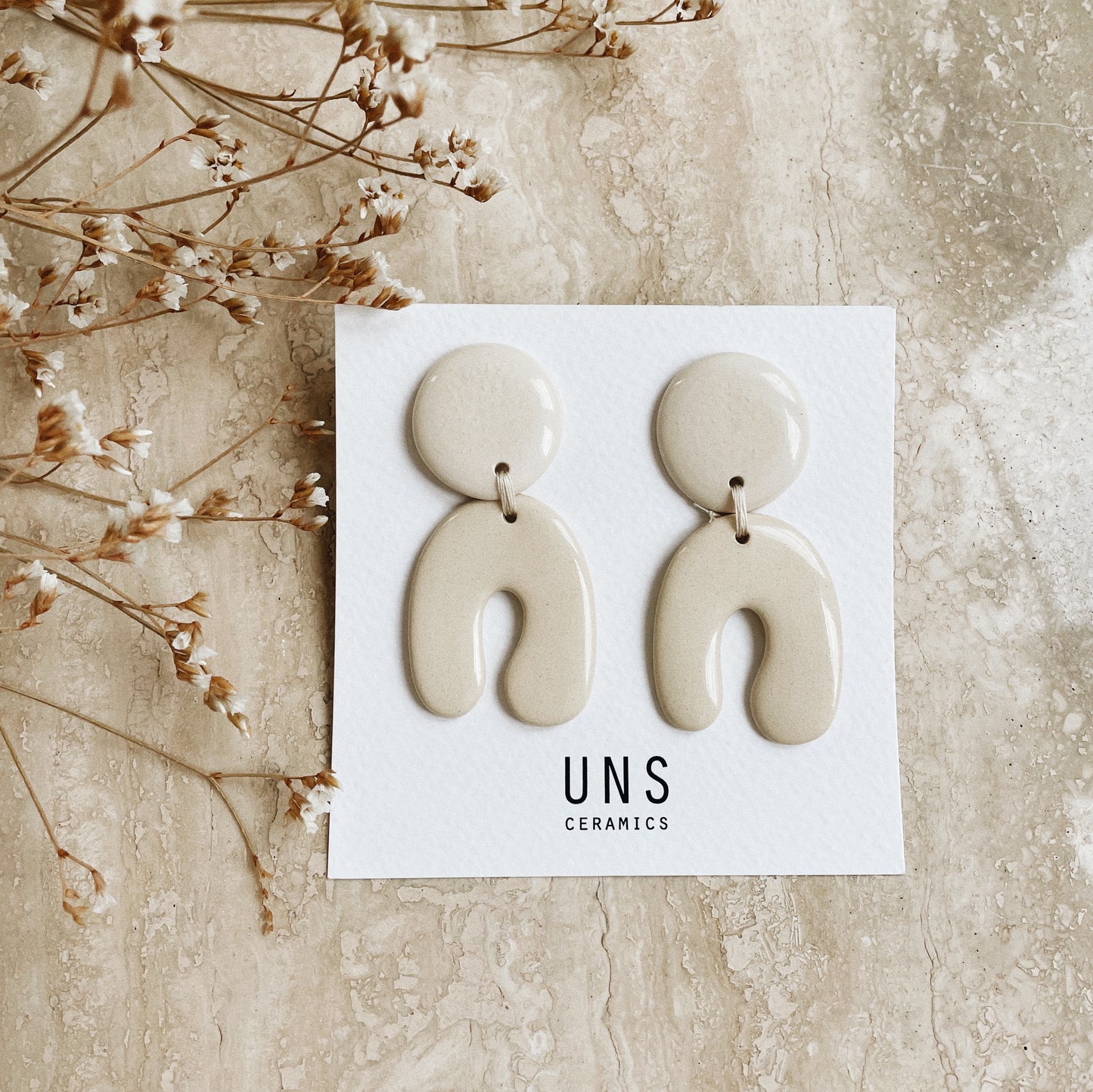 Alice Ivory Ceramic Earrings