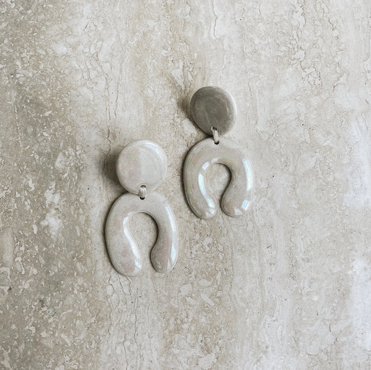 Alice Pearl Ceramic Earrings