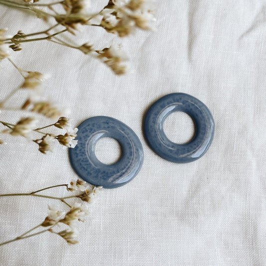 paula ceramic earrings blue