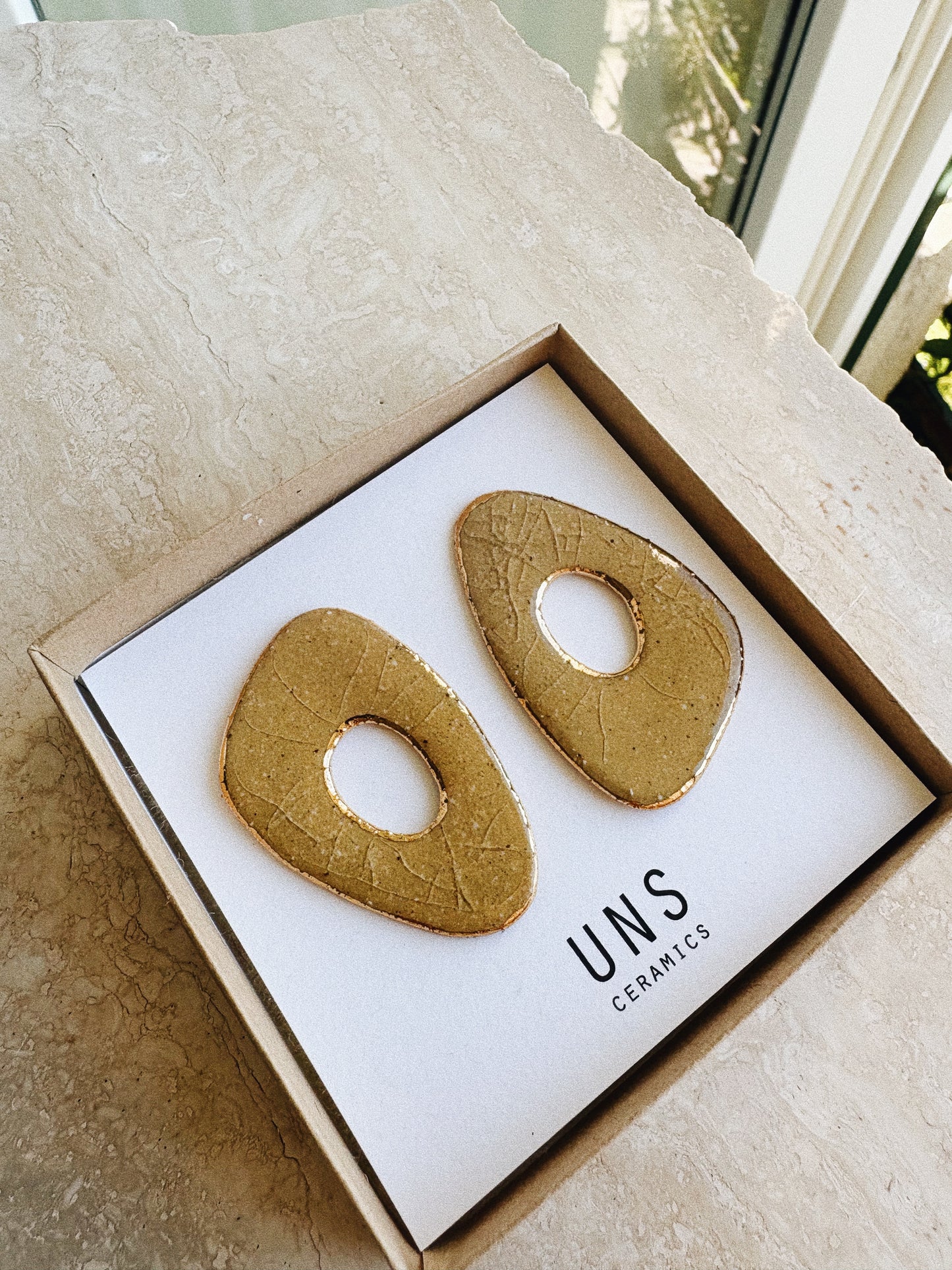 Zoe ocher’n Gold Ceramic Earring
