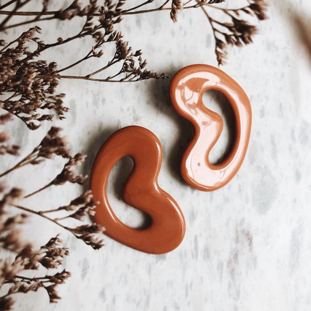 Sara terracota Ceramic Earring